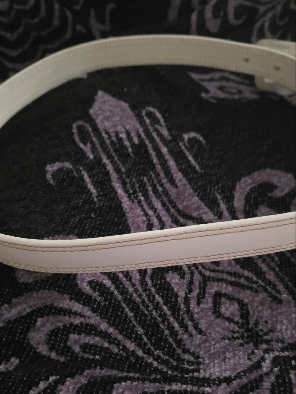 Chinese Laundry White Women's Leather Belt with Square Buckle - Picture 8 of 11